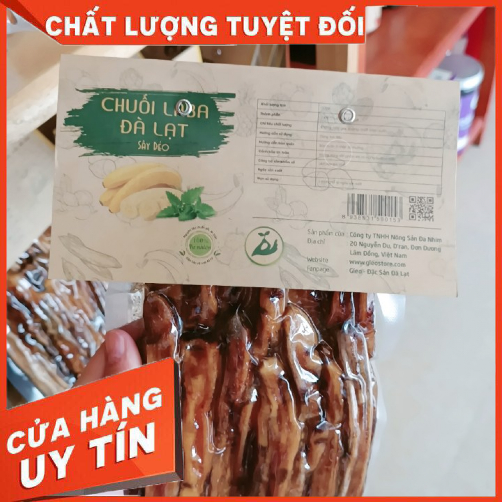 Chuối Laba Đà Lạt sấy dẻo 500g