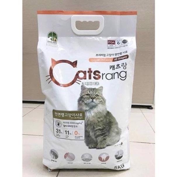 Thức Ăn Hạt Khô Catsrang Cho Mèo Chiết Túi Zip Bạc Giá Rẻ gói triết 1kg