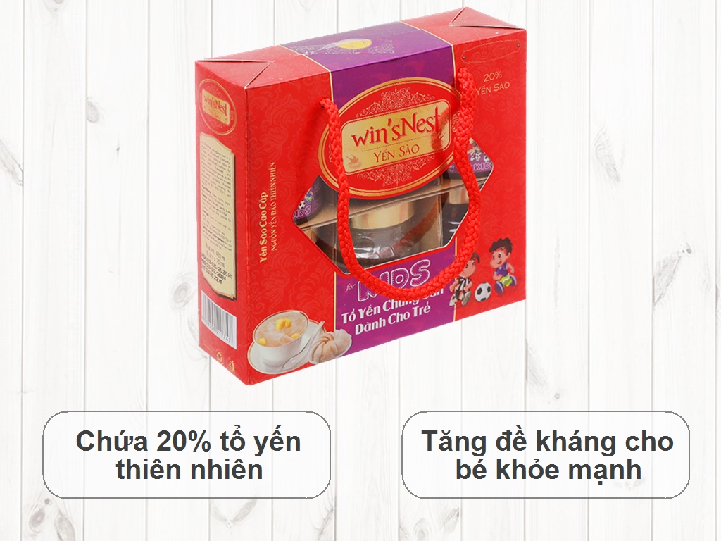 Lốc 6 lọ Yến sào win'sNest Kids (20%) Tổ yến chưng sẵn dành cho trẻ em (420ml/6 lọ)