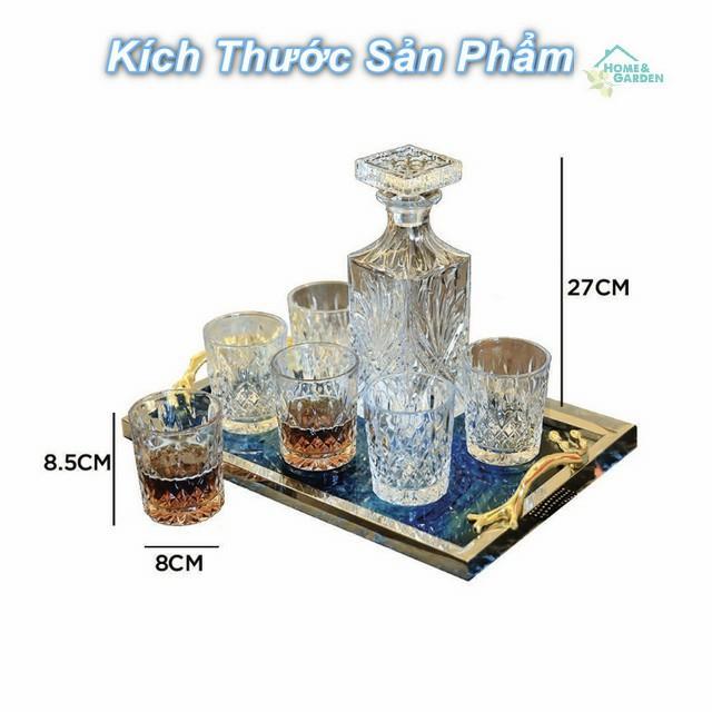 SET BÌNH ly tách Trang trí LISMORE DIAMOND