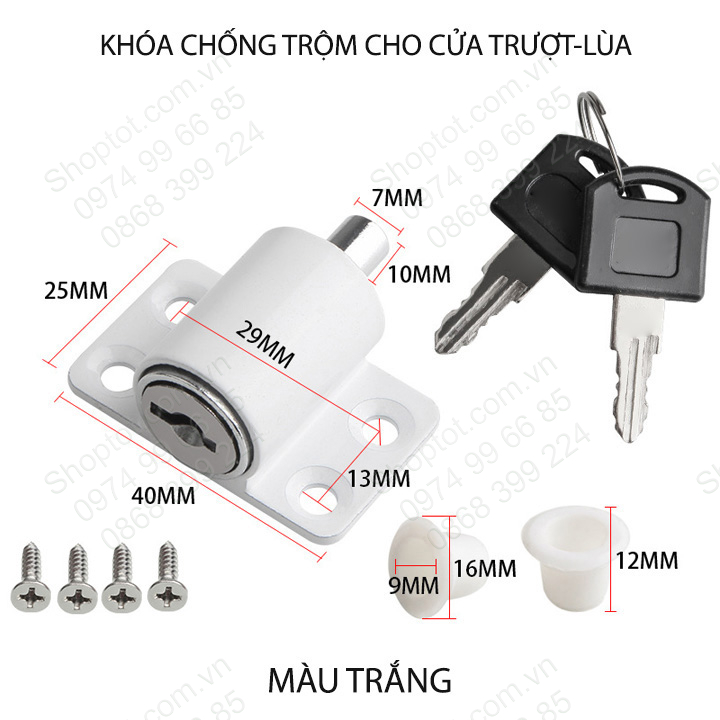 Khóa chống trộm gắn cửa trượt, cửa sổ - cửa đi J6202