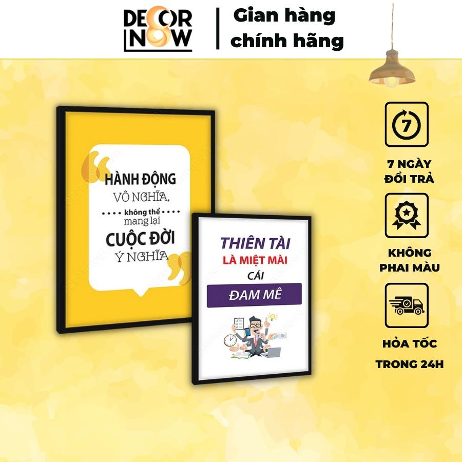 Tranh Treo Tường Slogan Động Lực CANVAS DECORNOW, Trang Trí Văn Phòng, Treo Phòng Học, Làm Việc Nhiều Mẫu DCN-37