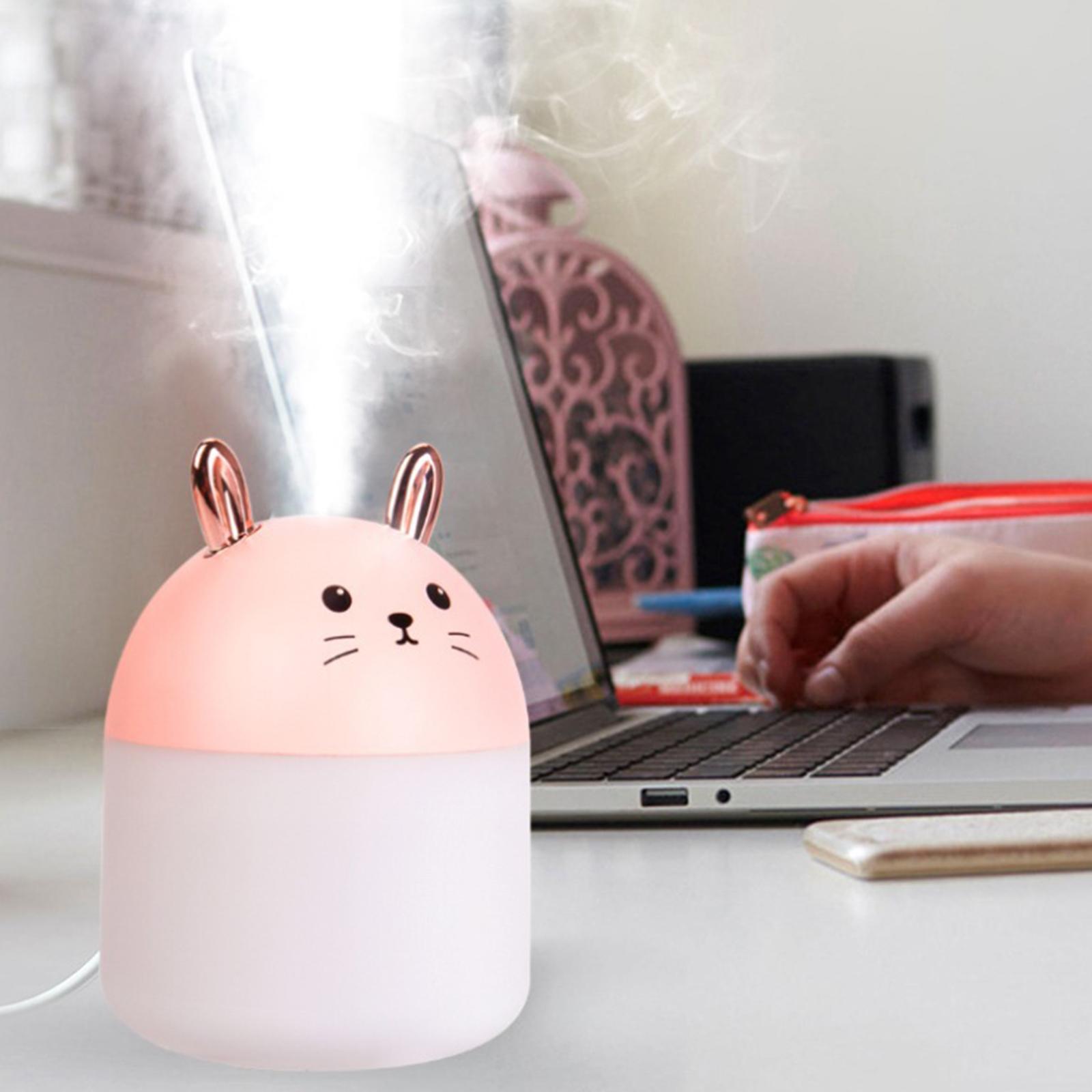 Cute Rabbit Wireless Humidifier Micro USB W/ 250ml Water Tank for Tabletop