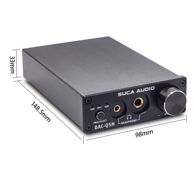 DAC giải mã âm thanh SUCA AUDIO Q5N - 24Bit 192kHz - Có cổng quang học - Tặng usb nhạc lossless - Hàng chính hãng