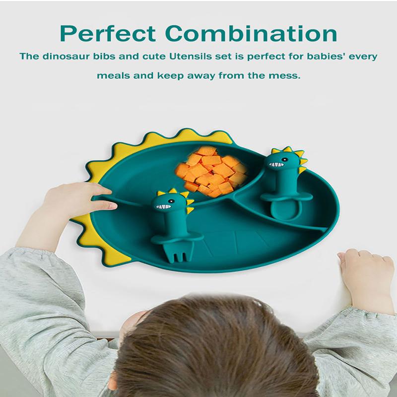 Silibaby Silicone Cho Bé Hút Bát Trẻ Em Bổ Sung Thực Phẩm Bát Di Động Silicone Chia Đĩa Tập Bé Bộ Đồ Ăn