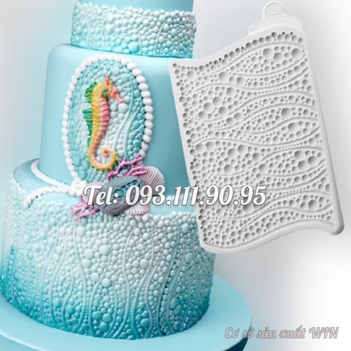 Khuôn silicon làm viền bánh, rau câu, fondant hình chuỗi ngọc - Mã số 1294