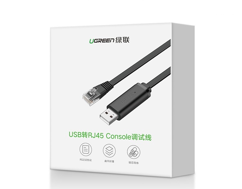 Cáp lập trình Console USB to RJ45 FTDI chính hãng Ugreen 50773