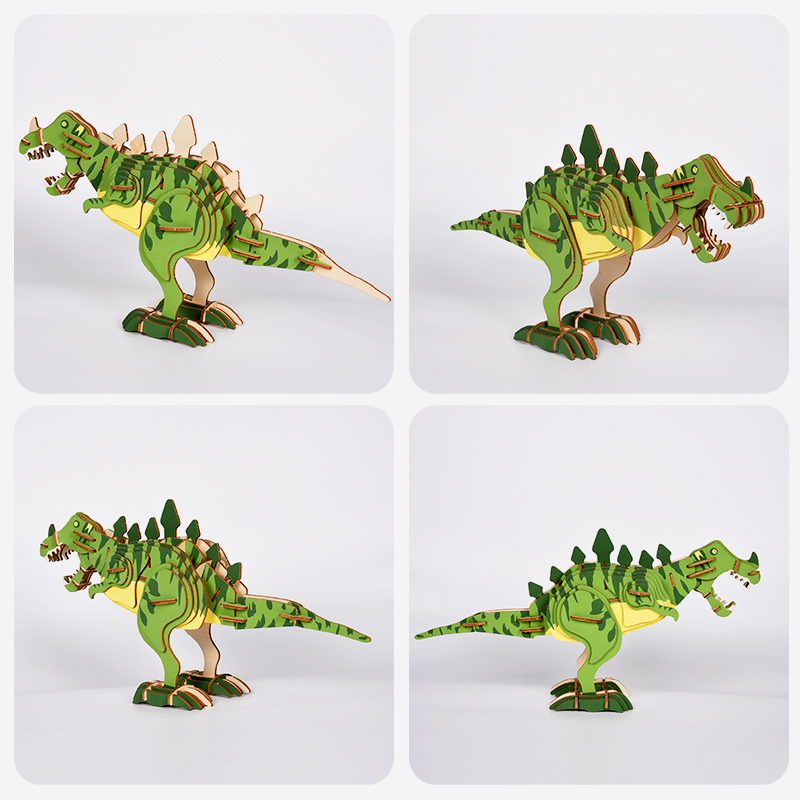 Đồ chơi lắp ráp gỗ 3D Mô hình Khủng long Tyrannosaurus Laser HG-G021