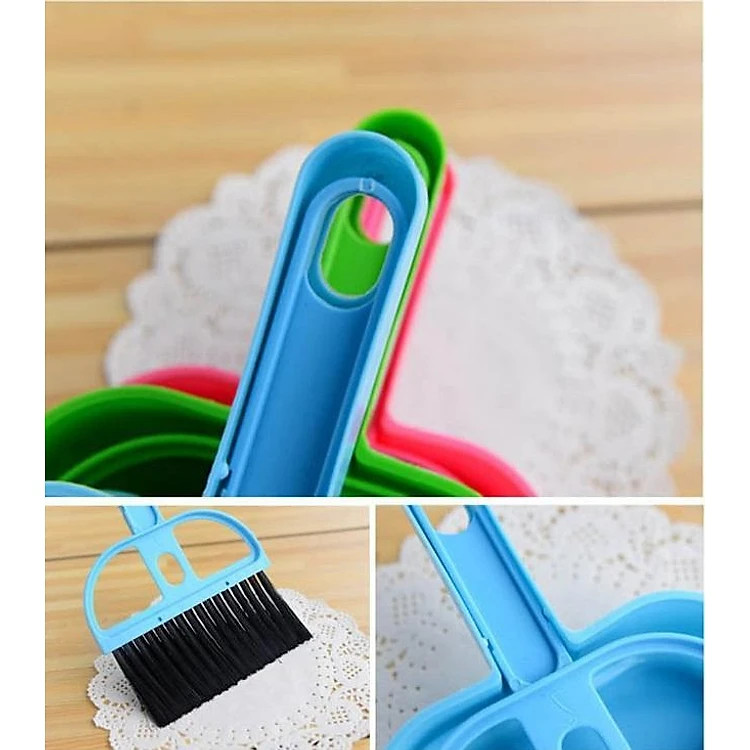 Dụng cụ vệ sinh nhà cửa thông minh 2 trong 1, chổi quét dọn mini kèm đồ hốt rác giúp dọn sạch bụi bám trên máy tính, góc tủ, cửa sổ,...PaKaSa - giao màu ngẫu nhiên