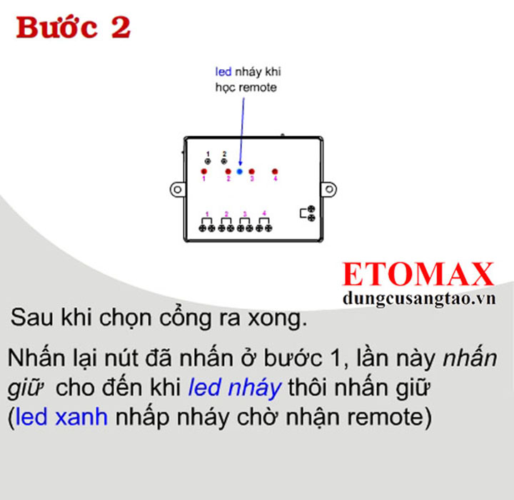 Công tắc điều khiển từ xa RF 4 cổng RC5G4