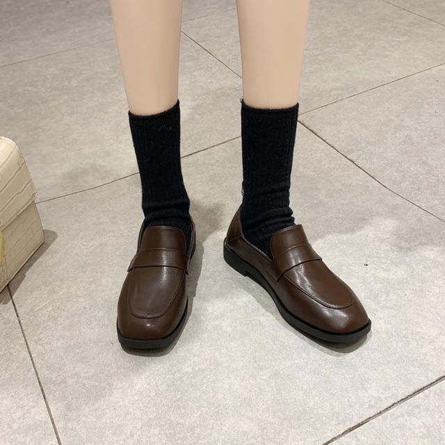 CÓ SẴN  boots cổ ngắn da lỳ