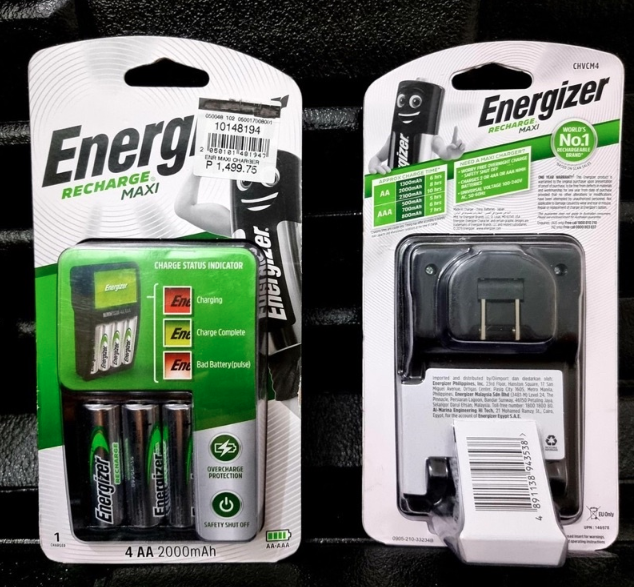 Bộ sạc pin Energizer CHVCM4 Recharge Maxi tặng kèm 4 viên pin sạc AA dung lượng 2000mAh - Hàng chính hãng