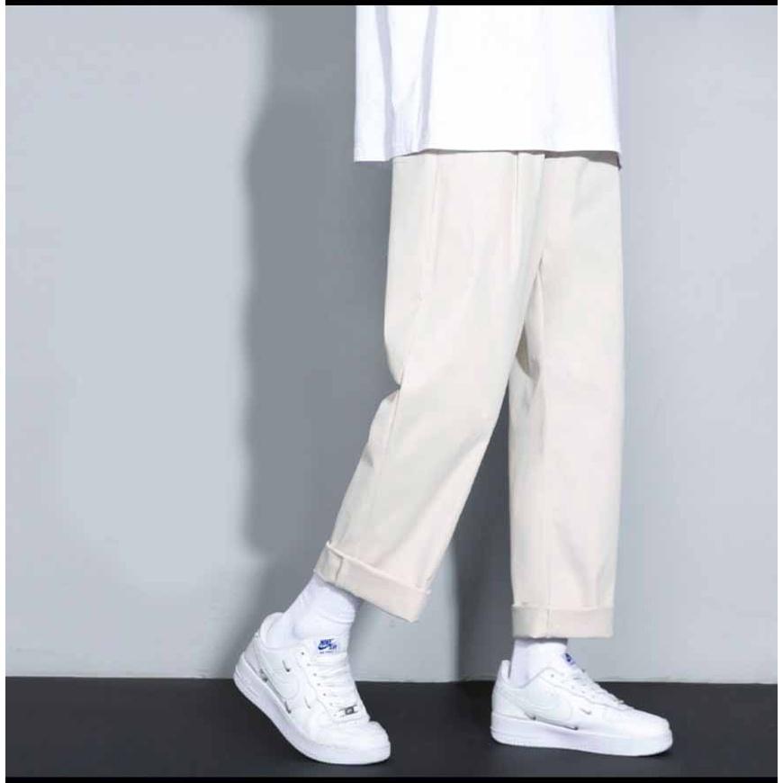 Quần Jogger Baggy Dáng Suông Dài - Chất Vải Kaki Kiểu Thể Thao UNISEX ba Màu Đen,xám,trắng. 05x