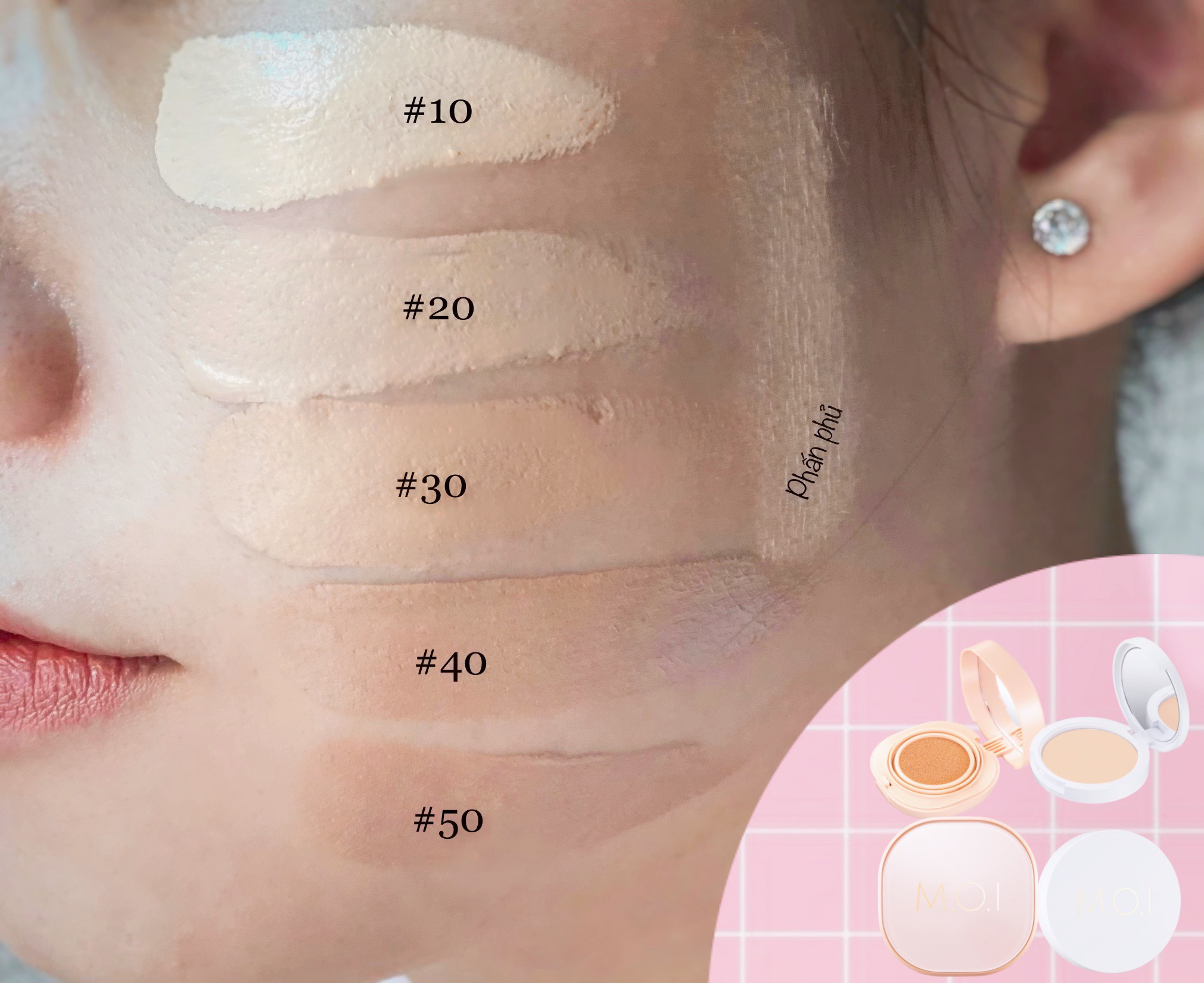 Phấn Nước M.O.I 5M BABY SKIN CUSHION Hồ Ngọc Hà