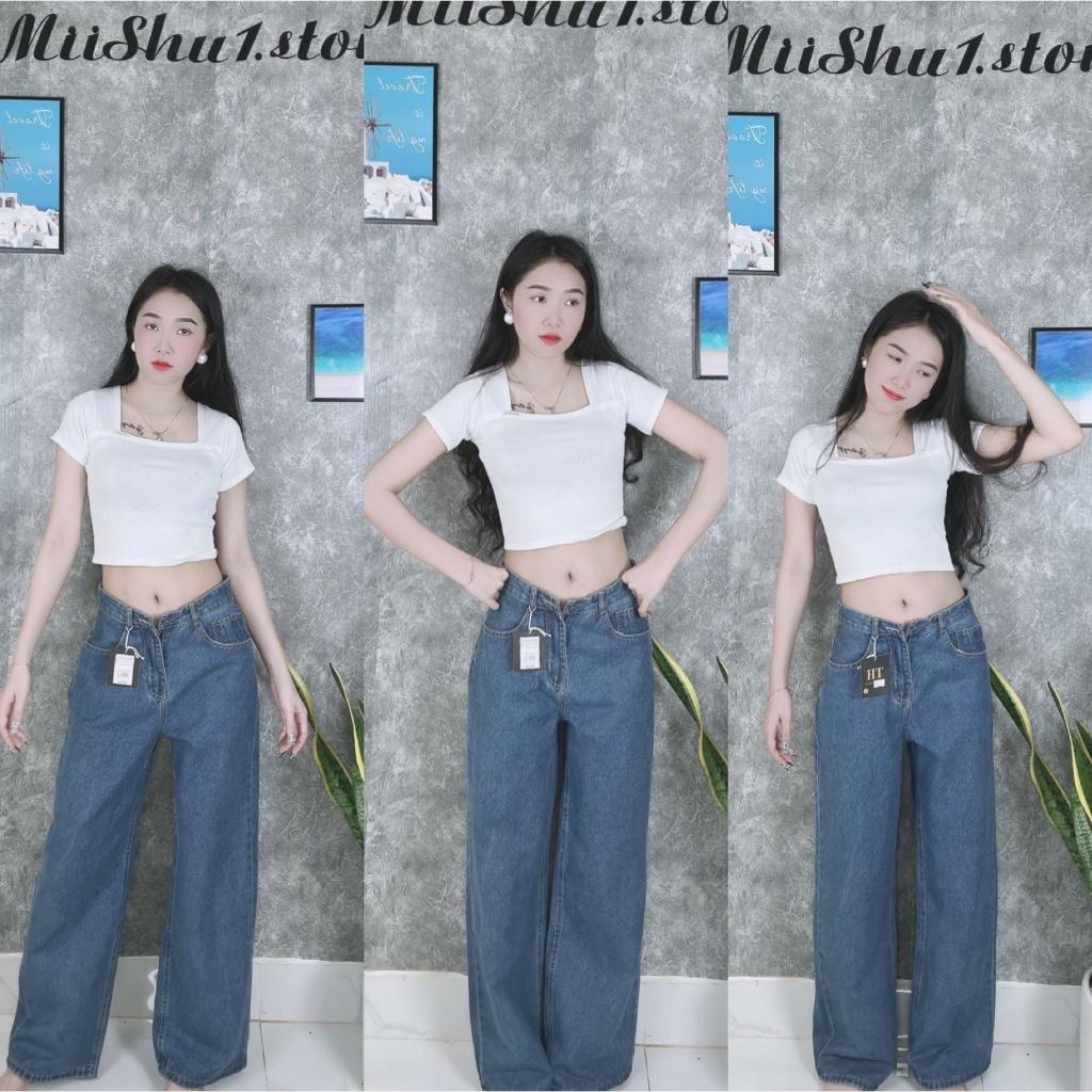 Áo thun nữ cổ vuông croptop chất đẹp co giãn 4 chiều