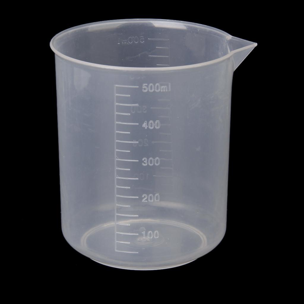 50/100/150/200/250/500ml Transparent Plastic Graduated Beaker