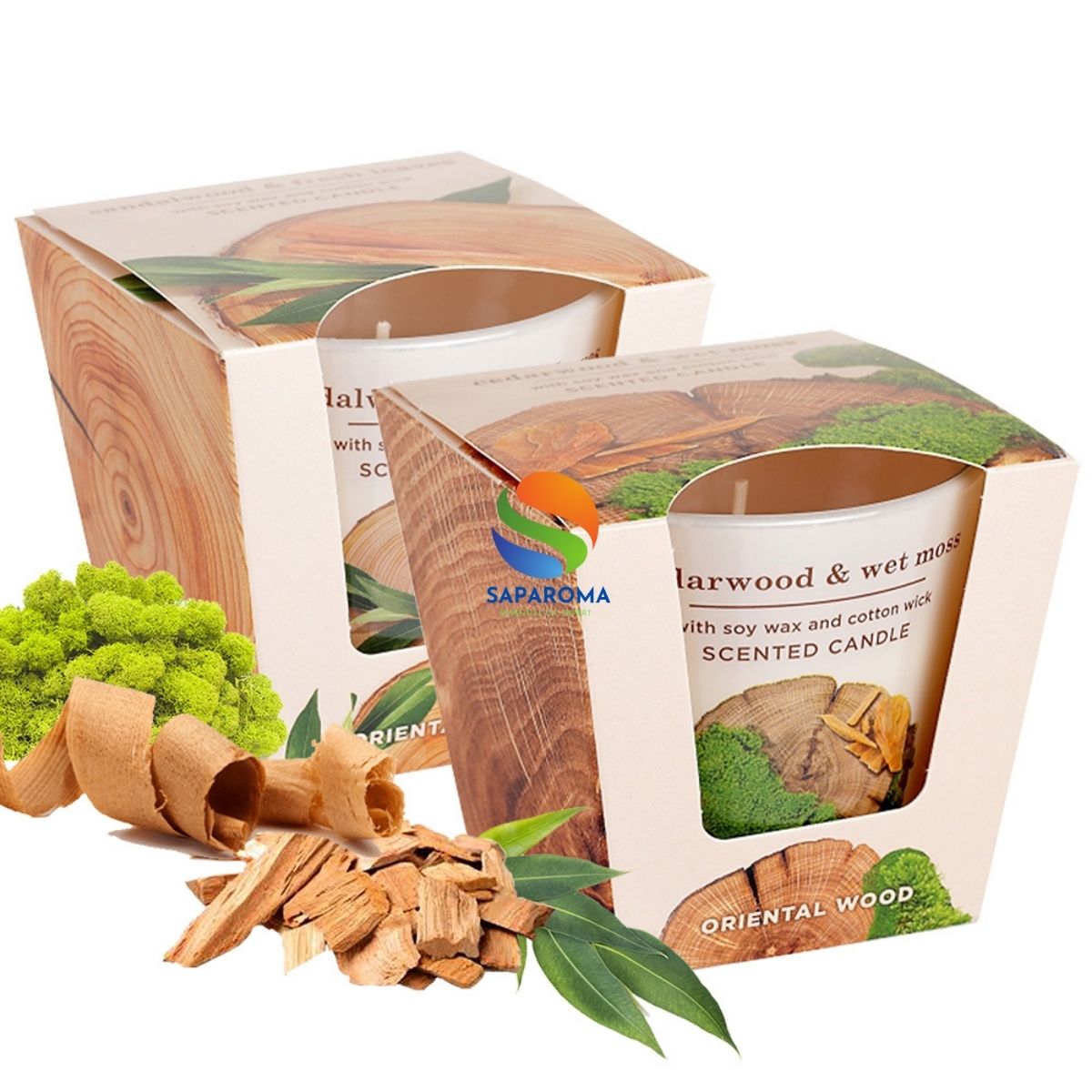 Combo 2 ly nến thơm tinh dầu Bartek Oriental Wood 115g - gỗ đàn hương, nến trang trí, thơm phòng, thư giãn, hỗ trợ khử mùi