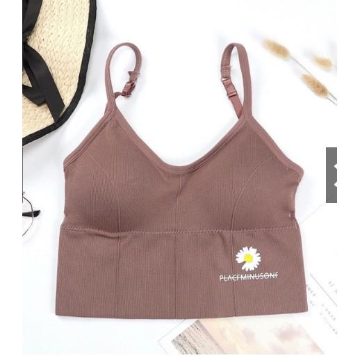 SIÊU HÓT-Áo Bra Hoa Cúc Tập Gym -yoga sẵn đệm ngực - CHILLHOUSE