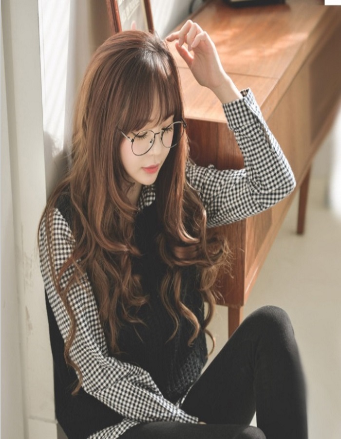 Tóc giả nữ hàn quốc tặng kèm lưới T92