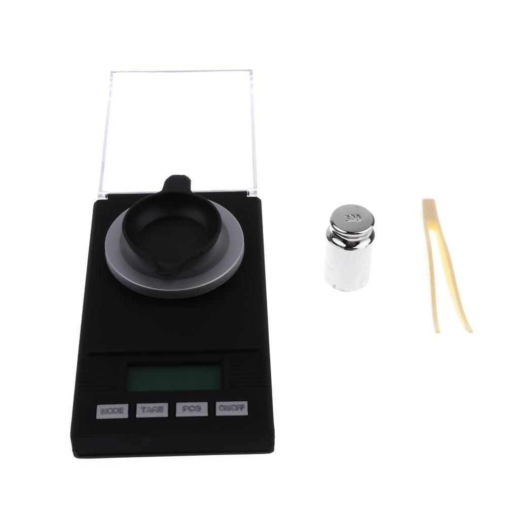 50g/0.001g Pocket Jewelry Scale Electronic Scale 6 Units LCD Backlit Display