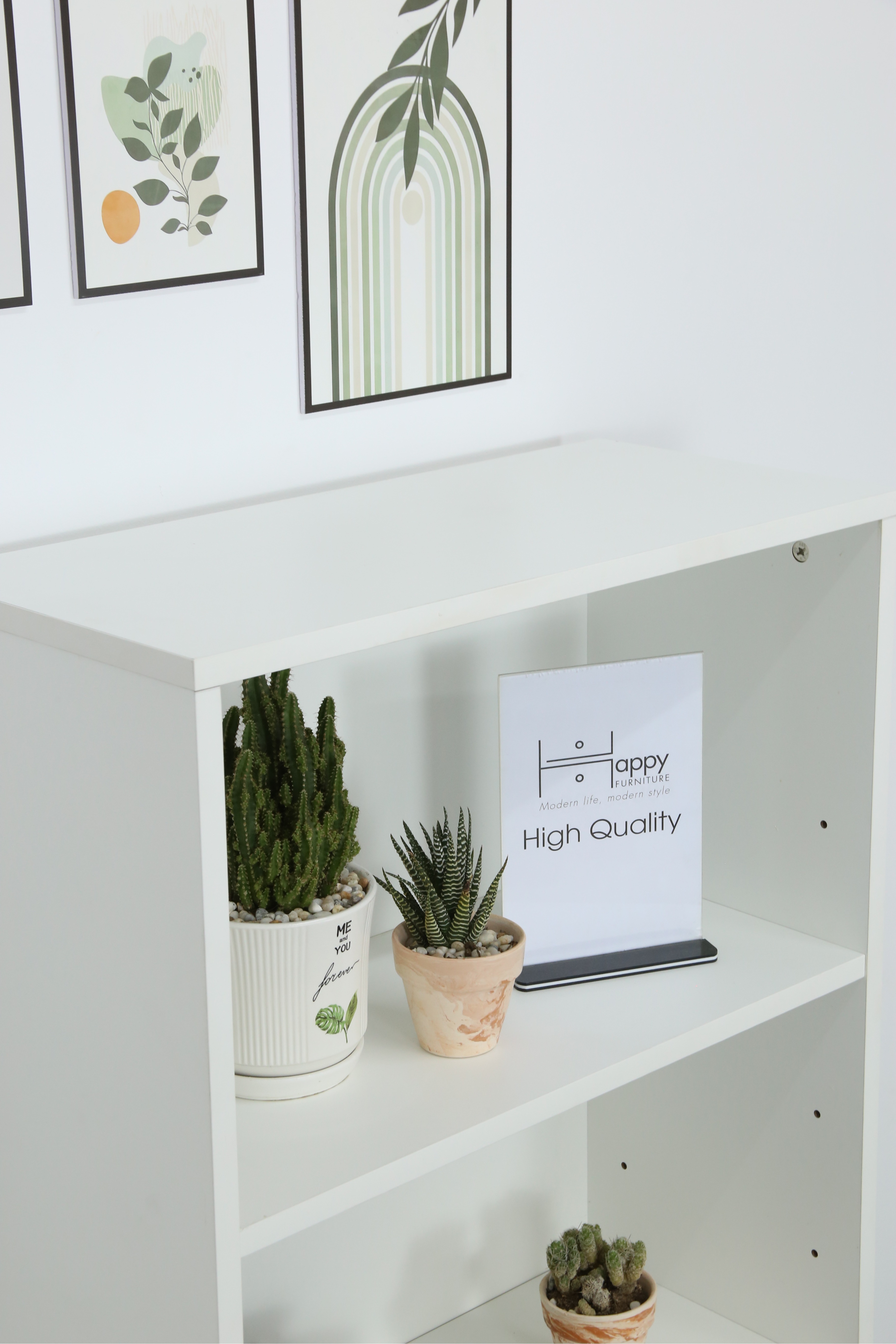 HAPPY FURNITURE , kệ sách 3 tầng - CATY , KSA_001 , 60cm x 28cm x 108cm