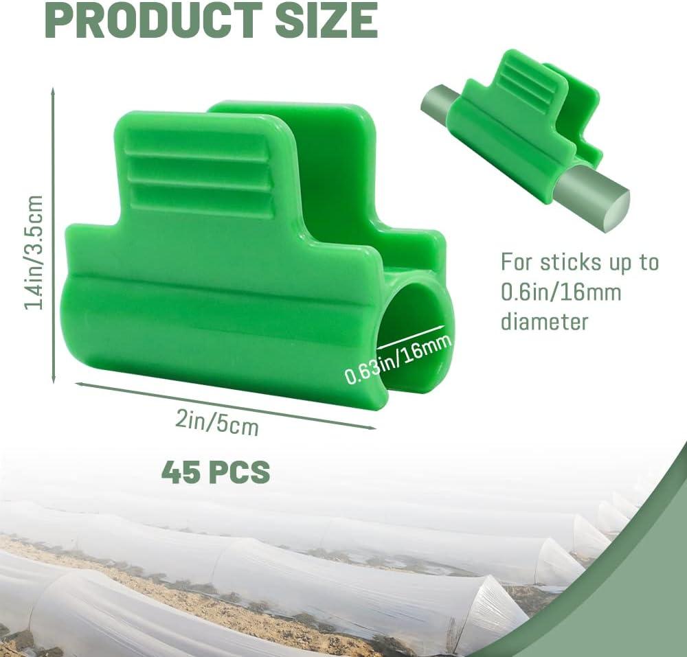 Bộ 45 kìm kính, clip nhà kính, clip bảo vệ hàng phim, clip thanh bóng râm cho vòng vườn, đường hầm văn hóa, khung hỗ trợ, 16 mm