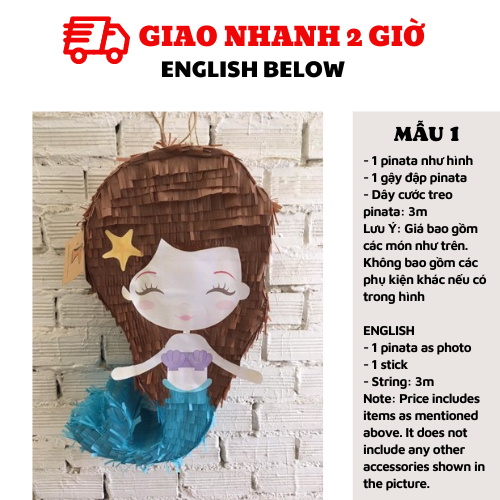 Pinata Tiên Cá - Mermaid pnt02