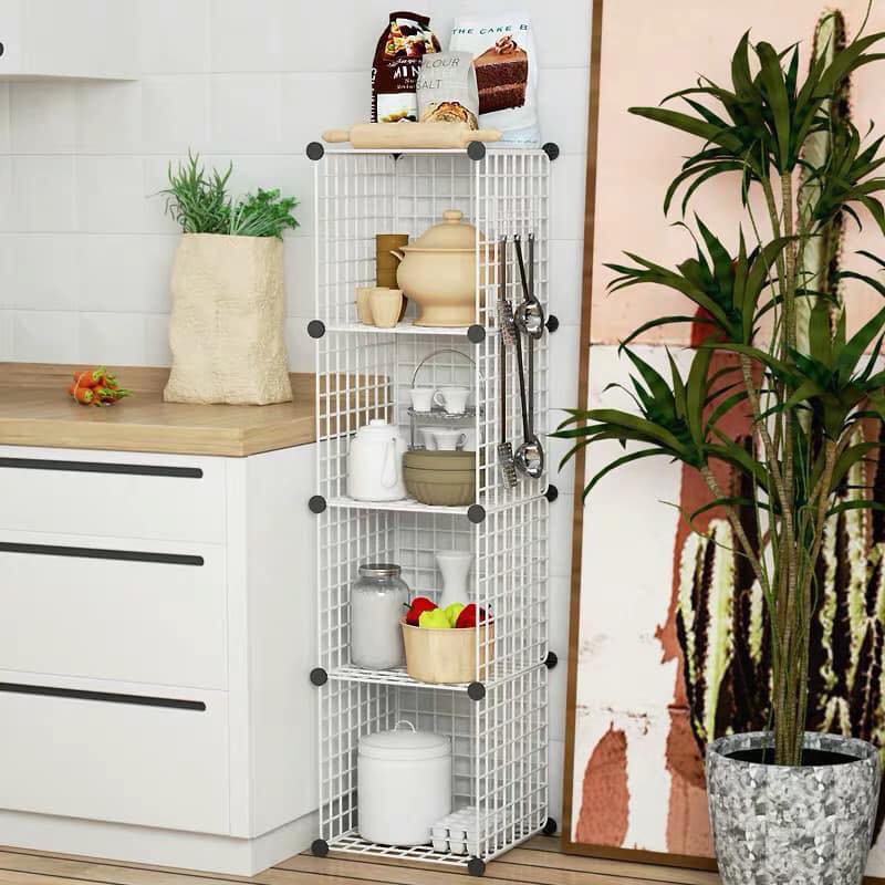 Kệ lưới sắt lắp ghép 4 ô