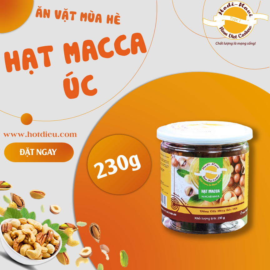 QUẢ MACCA NỨT VỎ DỄ TÁCH 230G ĂN VẶT