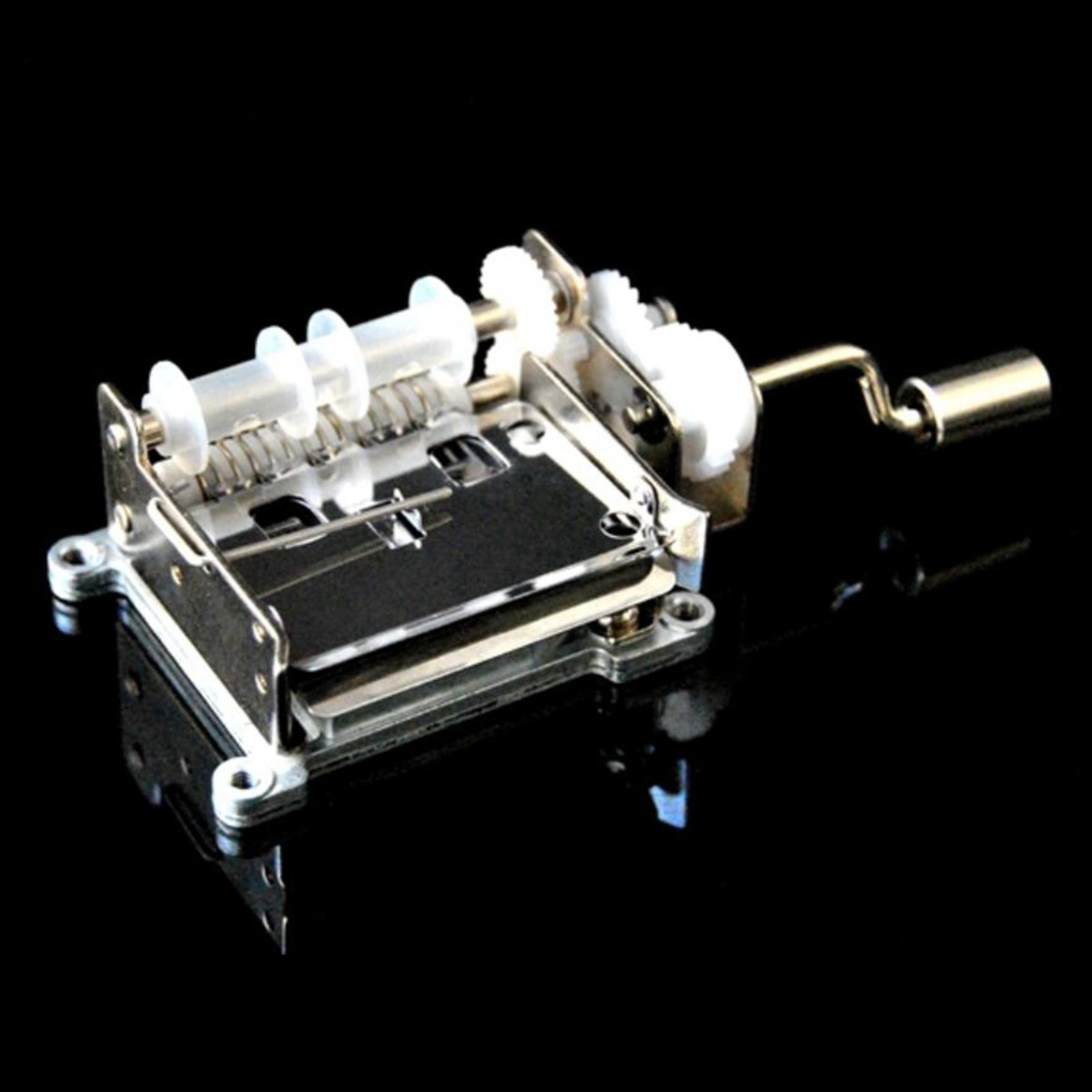 Hand Crank Music Box Movement 15 Note with 20 Paper Strips and Hole Puncher