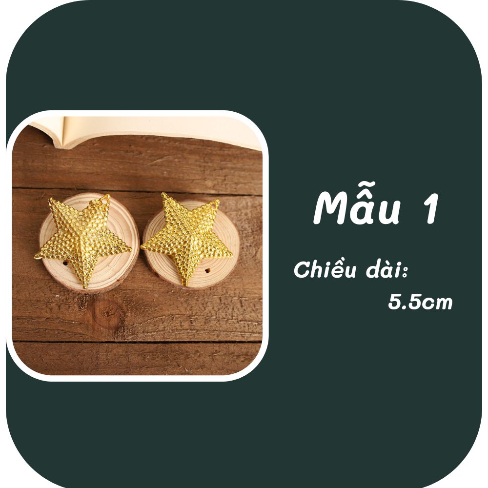 Set 10 Sao Nhựa 5cm Giáng Sinh Trang Trí Cây Thông Noel