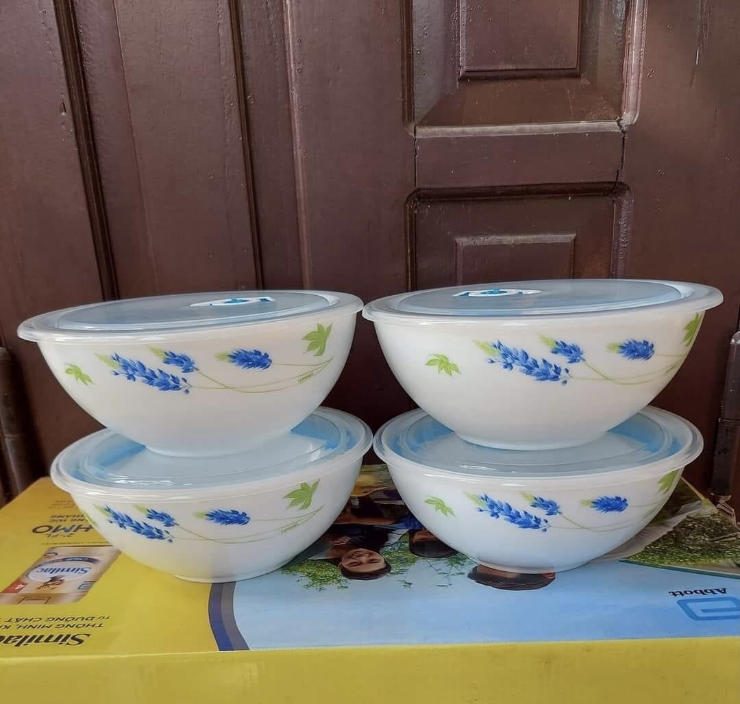 Set 4 thố sứ thuỷ tinh