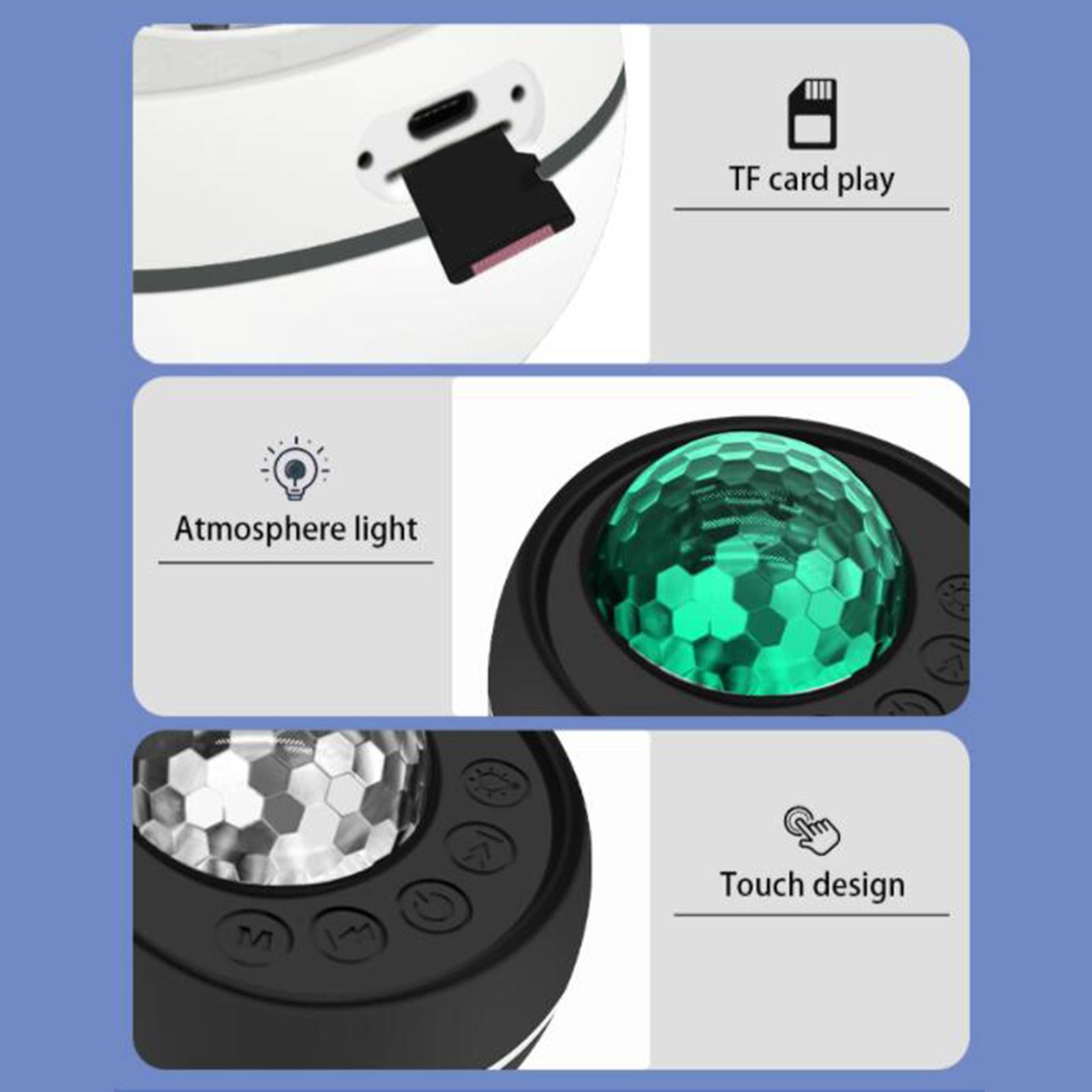 Mini Speaker Stereo Subwoofer Call Portable Gift Bedroom White