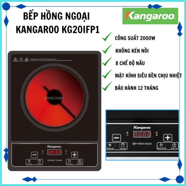 Bếp hồng ngoại đơn Kangaroo KG20IFP1 hàng chính hãng bảo hành 12 tháng