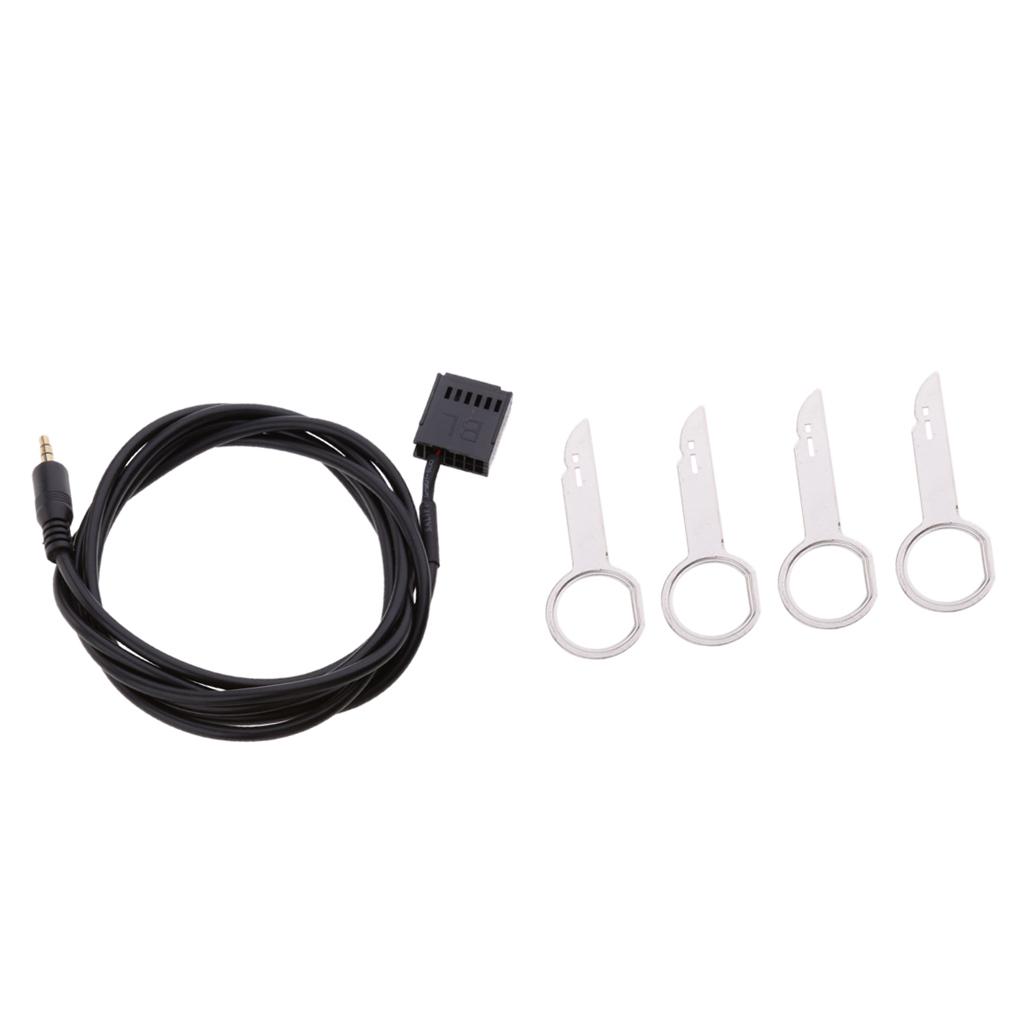 Car 3.5mm Male Aux Audio Input Connector Cable Adapter For Ford Focus Mondeo