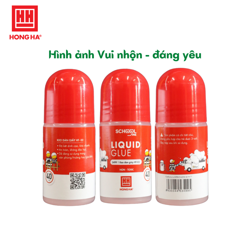 Keo dán giấy cho học sinh Oringa Hồng Hà - 3499