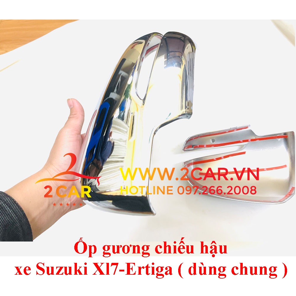Ốp gương chiếu hậu xe Suzuki Xl7, Ertiga 2020- 2023 mạ Crom cao cấp