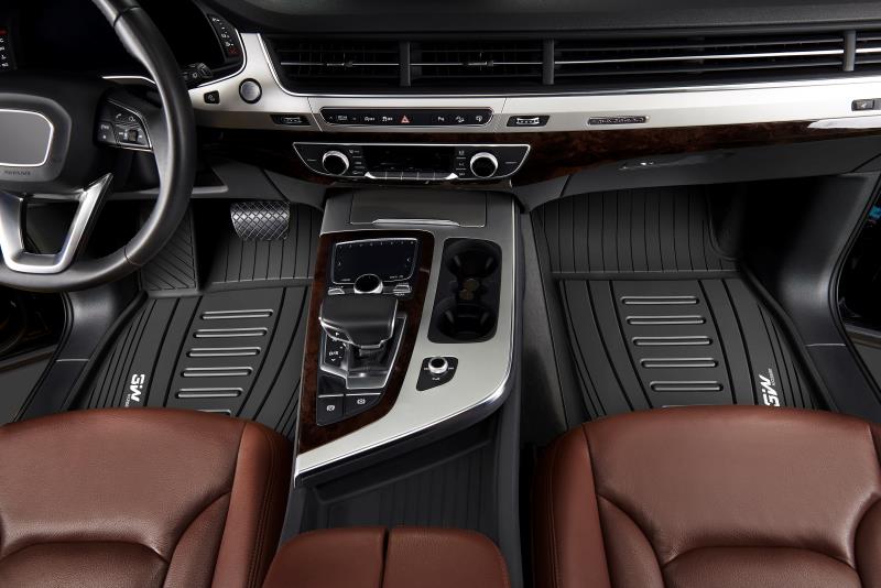Thảm lót sàn xe ô tô Audi Q7 2015,đến nay Nhãn hiệu Macsim 3W chất liệu nhựa TPE đúc khuôn cao cấp.màu đen