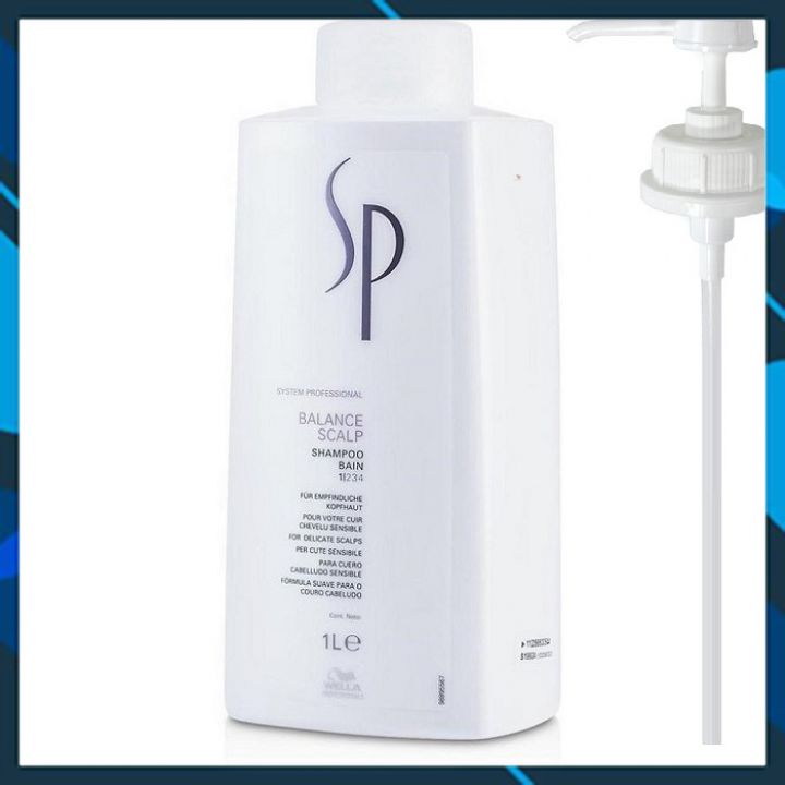 Dầu gội chống rụng và cân bằng độ ẩm da đầu Wella SP System Professional Balance Scalp Shampoo