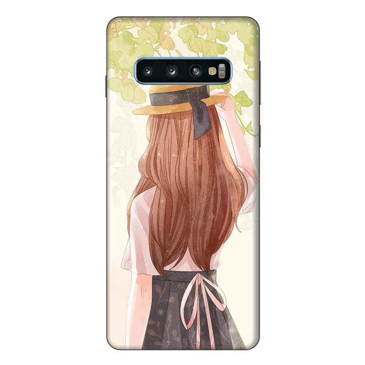 Ốp lưng điện thoại Samsung S10 cô gái đội nón