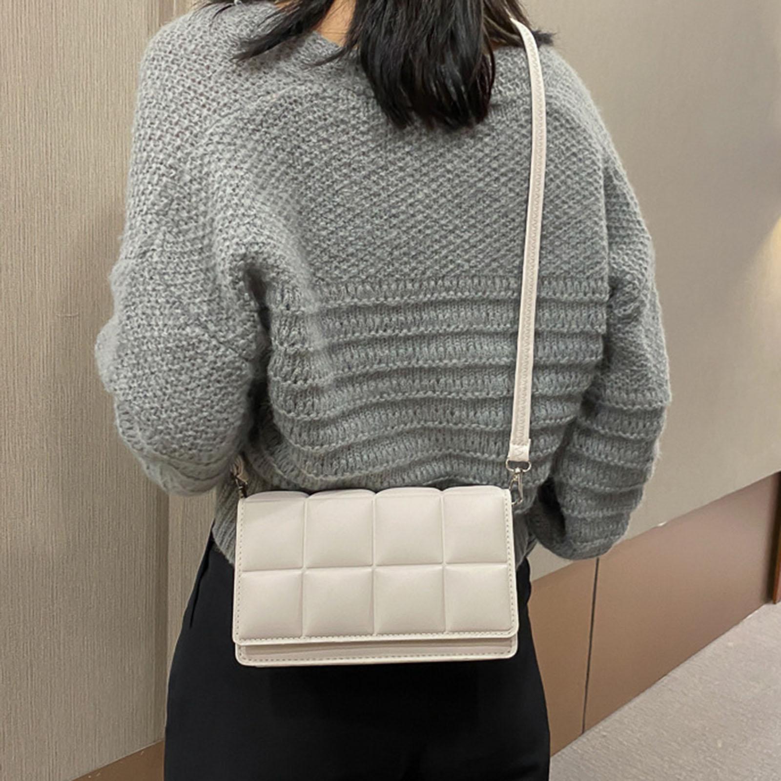 Women’s Satchel Top Handle Tote Single -Shoulder Bag Purse Soft Leather Crossbody Designer Handbag Big Capacity Checkered Bags