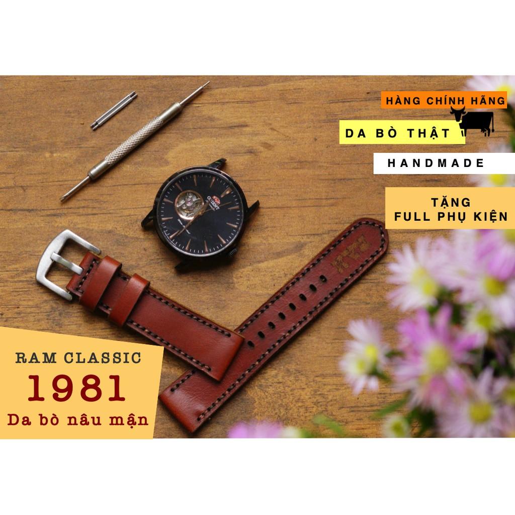 DÂY TIMEX DA BÒ THẬT - RAM LEATHER -  TẶNG KHÓA, CHỐT, CÂY THAY DÂY