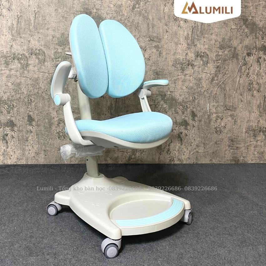 Ghế chống gù học sinh thông minh nâng hạ điều chỉnh 3 chiều F4 mới có bánh xe xoay 360 khóa tự động