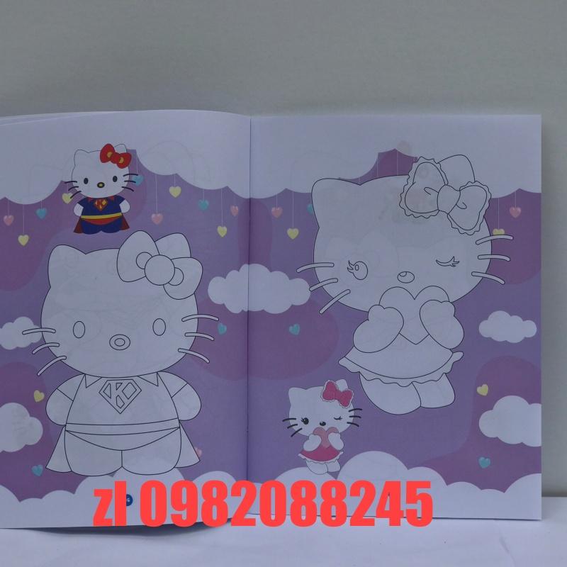Set 2 tập /vở bé tô màu helo kity