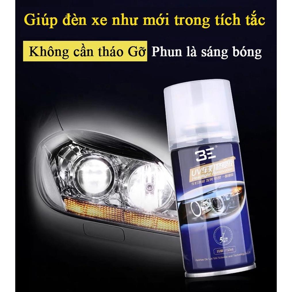 Chai dưỡng bóng chóa đèn ô tô, xe máy Headlight Clear&amp;Bright