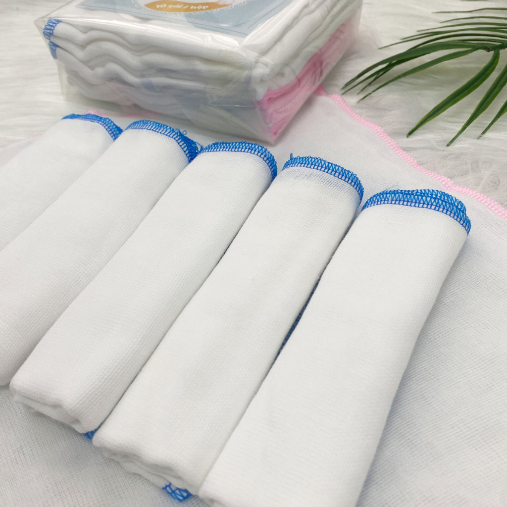 [10 chiếc] Khăn Sữa Xô Cho Bé BAFABY 3 Lớp 4 Lớp Cotton Dịu Nhẹ Nâng Niu Làn Da Nhạy Cảm Của Bé - 339