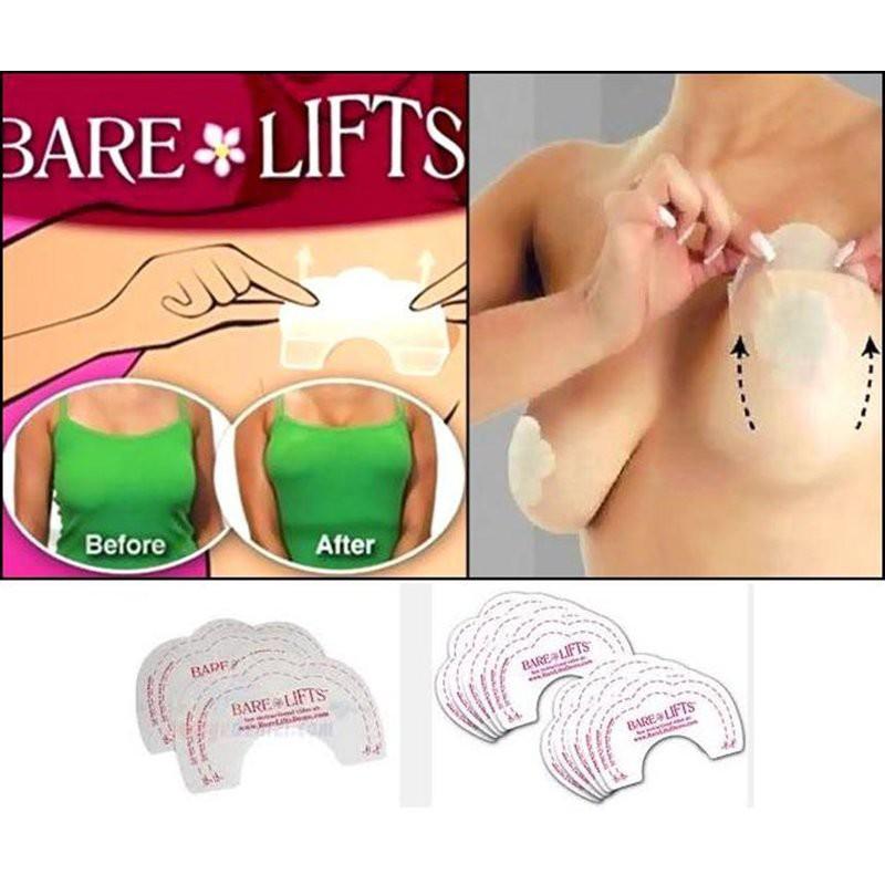 Bộ 15 miếng dán nâng ngực trong suốt và bộ 15 miếng dán đầu ngực vải ren