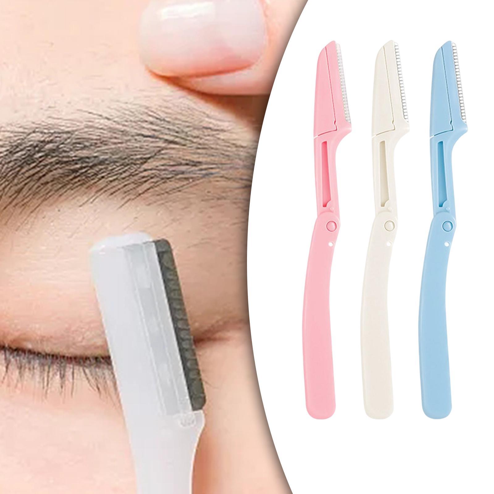 3 Pieces Folding Eyebrow Shaper Handheld Manual Multipurpose for Legs Chin
