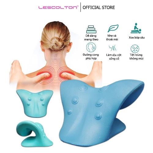 Dụng cụ massage cổ vai gáy Lescolton nắn chỉnh cột sống cổ, chống méo đầu, mát xa giảm đau hiệu quả