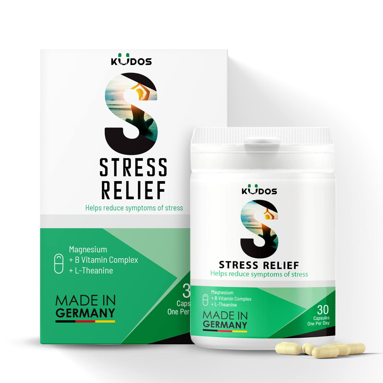 Viên Nang Thực phẩm bảo vệ sức khỏe KUDOS STRESS RELIEF (Hộp 30 Viên)